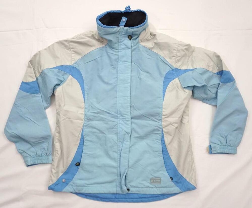 L.L. BEAN USED WOMEN M BLUE SOFT SHELL SKI JACKET
